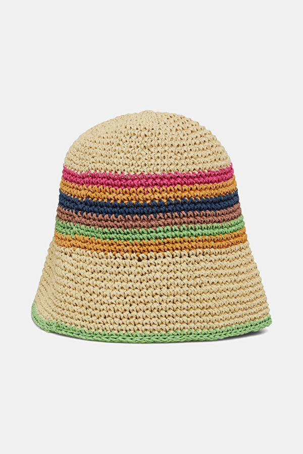Multicolored Striped Patterned Women's Hat 2