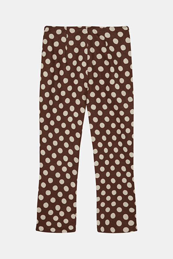 Brown Polka Dot Women's Bermuda Shorts 2
