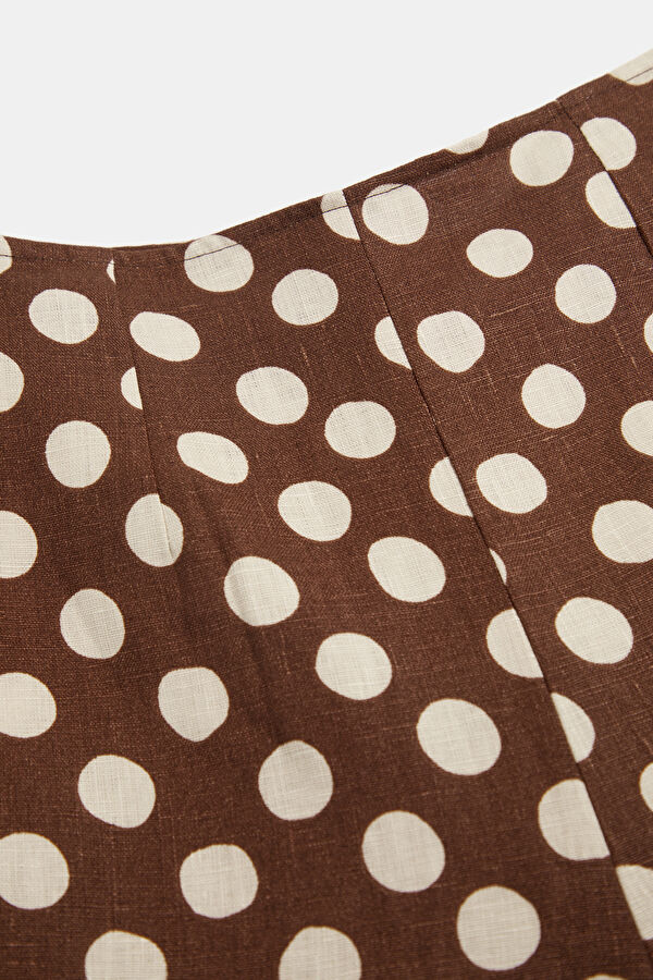 Brown Polka Dot Women's Bermuda Shorts 3