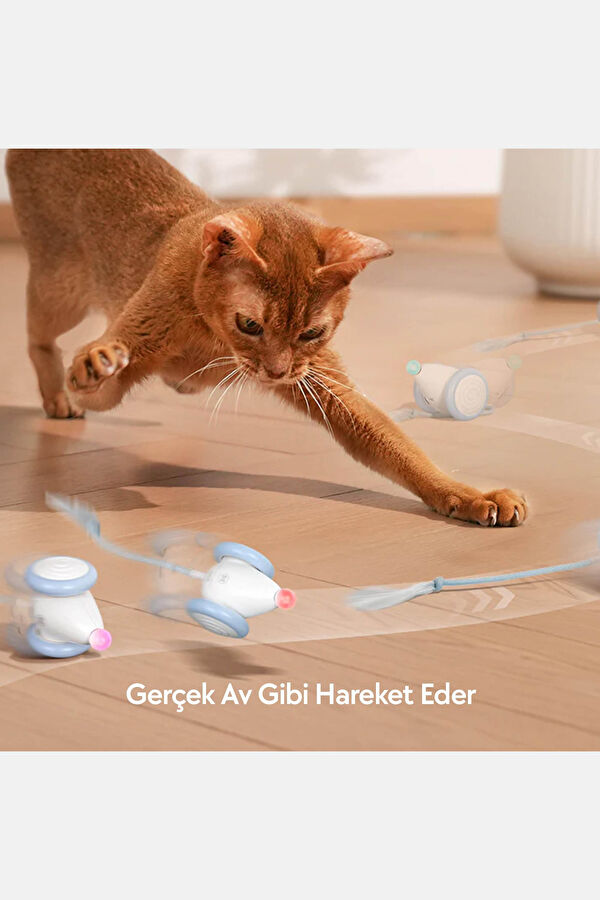 Wicked Mouse Neo Şarjlı Akıllı İneraktif Kuyruklu Kedi Fare Oyuncağı 7x 5x5.8 cm 3