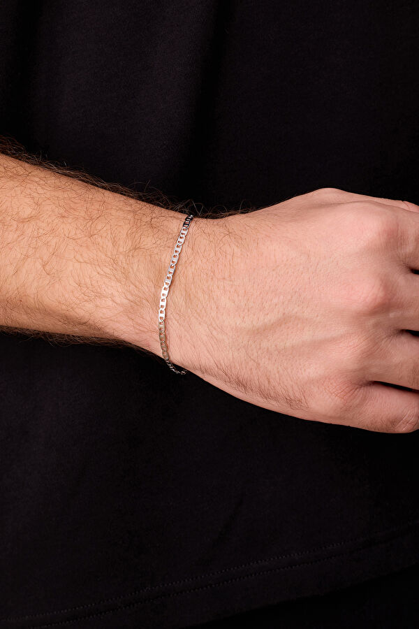 Silver Plated Bar Chain Bracelet 3