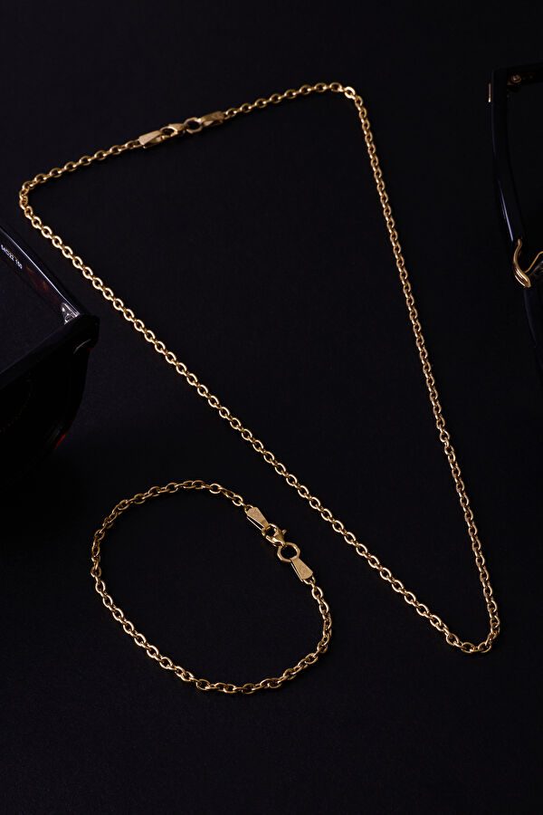Gold Plated Cable Chain Bracelet 4