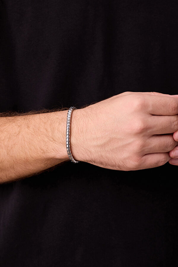 Silver Plated Hematite Stone Bracelet 3