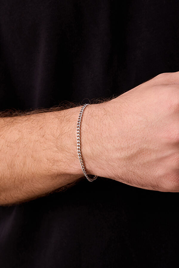 Silver Plated Curb Chain Bracelet 3