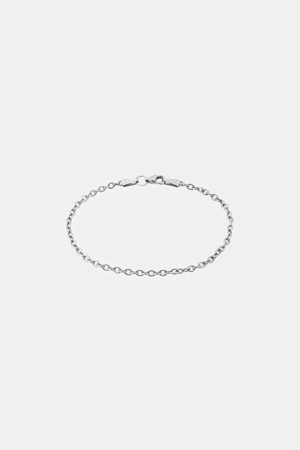 Silver Plated Cable Chain Bracelet