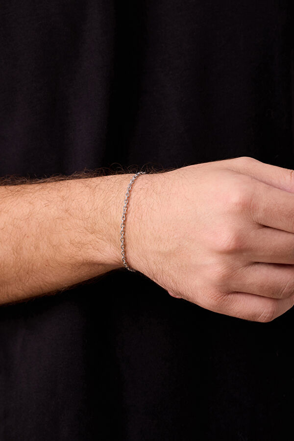 Silver Plated Cable Chain Bracelet 3