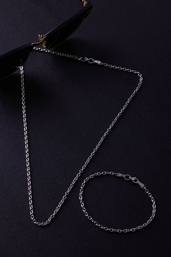 Silver Plated Cable Chain Bracelet 4