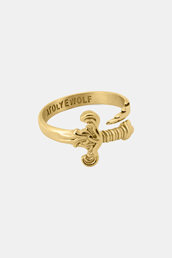 Gold Plated Broken Sword Ring 2