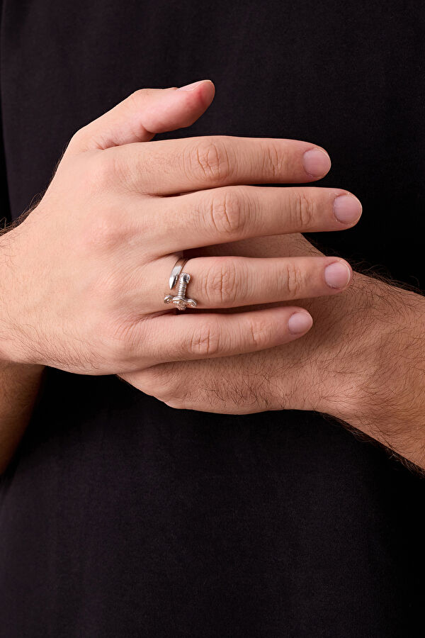 Silver Plated Sword Ring 3