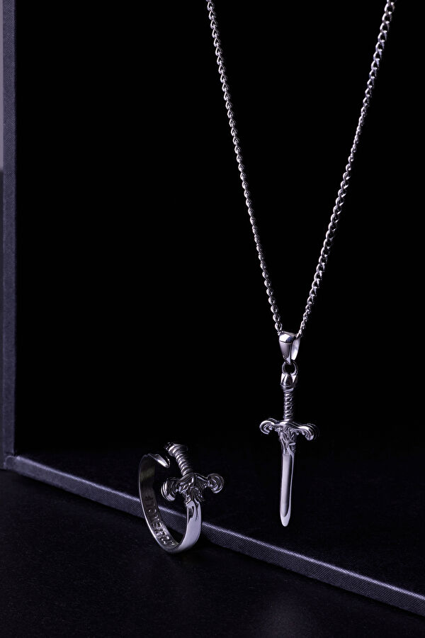 Silver Plated Sword Ring 4