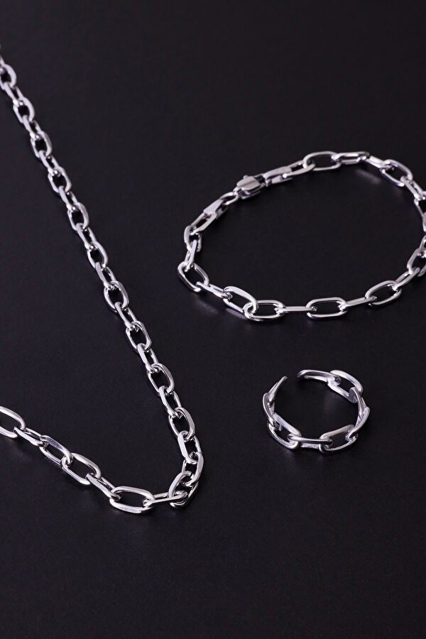 Silver Plated Forsa Chain Ring 4