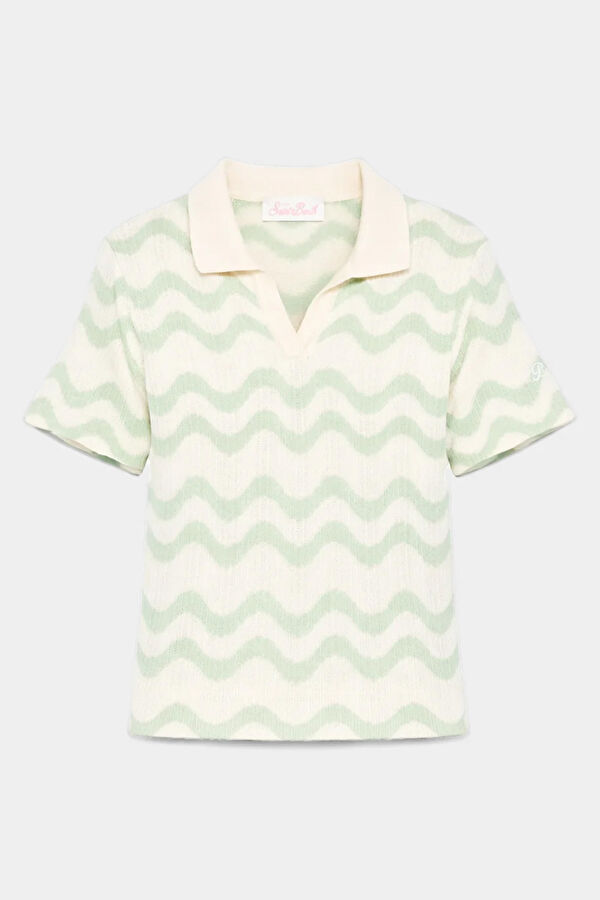 White Patterned Polo Shirt Kids Shirt
