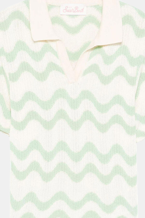 White Patterned Polo Shirt Kids Shirt 3