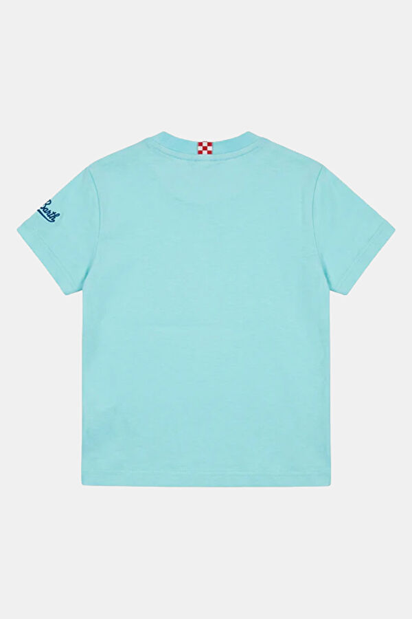 Red Crew Neck Patterned Kids T-Shirt 2