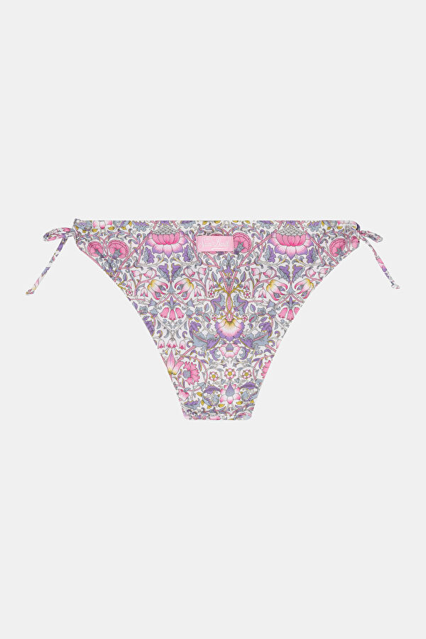 Blue Patterned Lace-up Kids Bikini 5