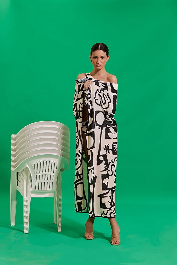 White Patterned Women's Pareo