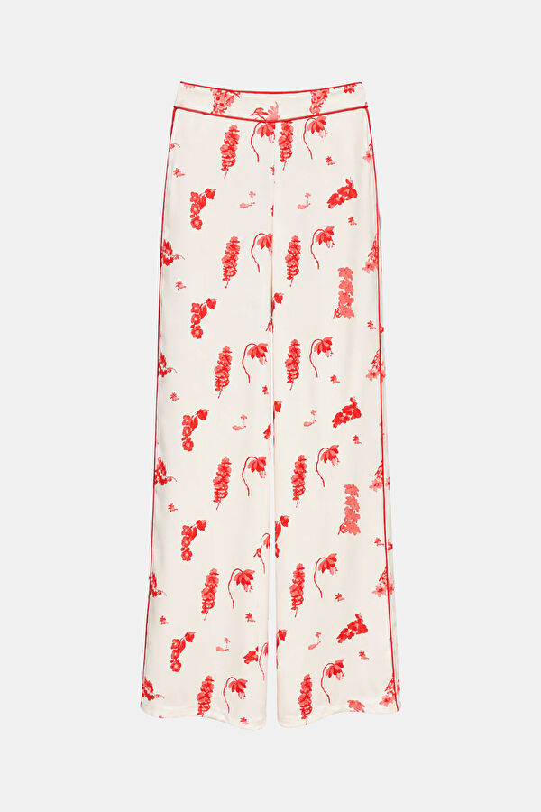 White Wide Leg Women's Pants
