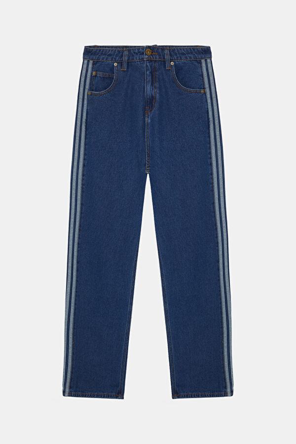 Relax Fit Indigo Wide Leg Men's Pants