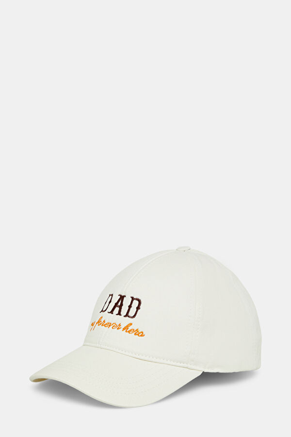 Ecru Embroidered Hat