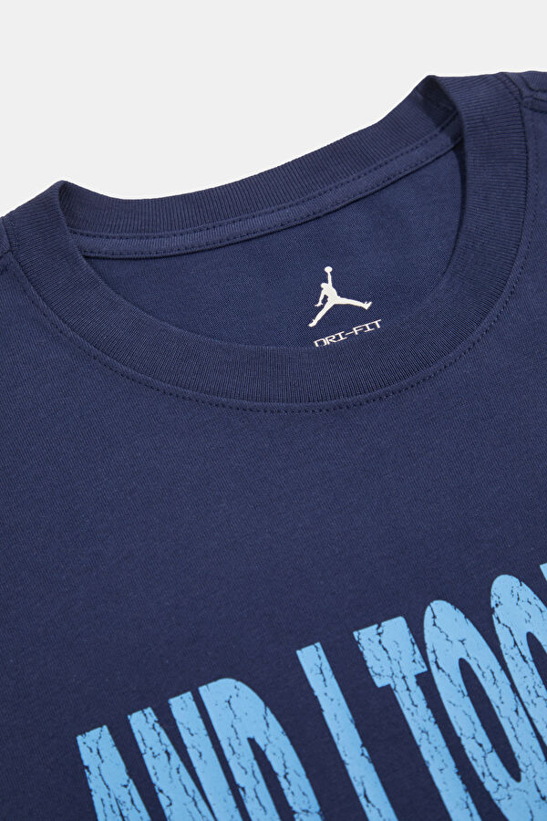 Relax Fit Blue Crew Neck Printed Men's T-Shirt 3