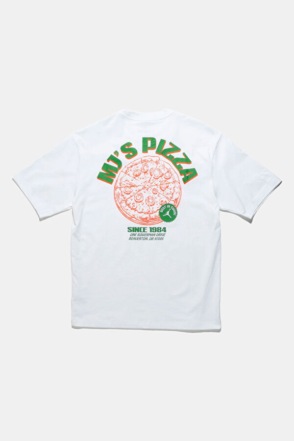 Relax Fit White Crew Neck Printed Men's T-Shirt 2