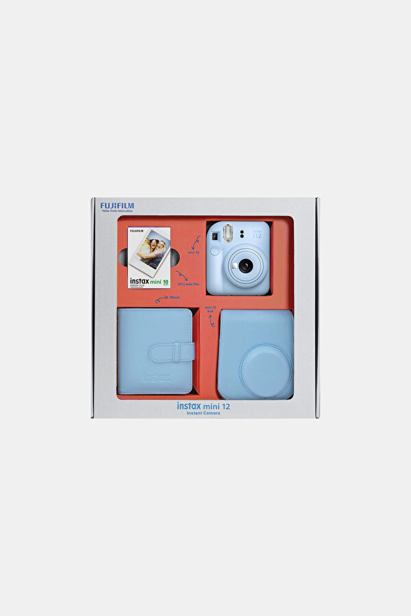Instax Mini 12 Pastel Mavi Bundle Box