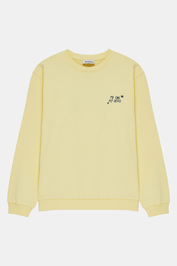 Yellow Crew Neck Men's Sweatshirt