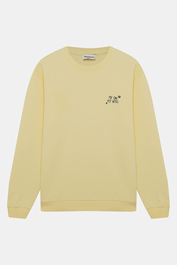 Yellow Crew Neck Men's Sweatshirt
