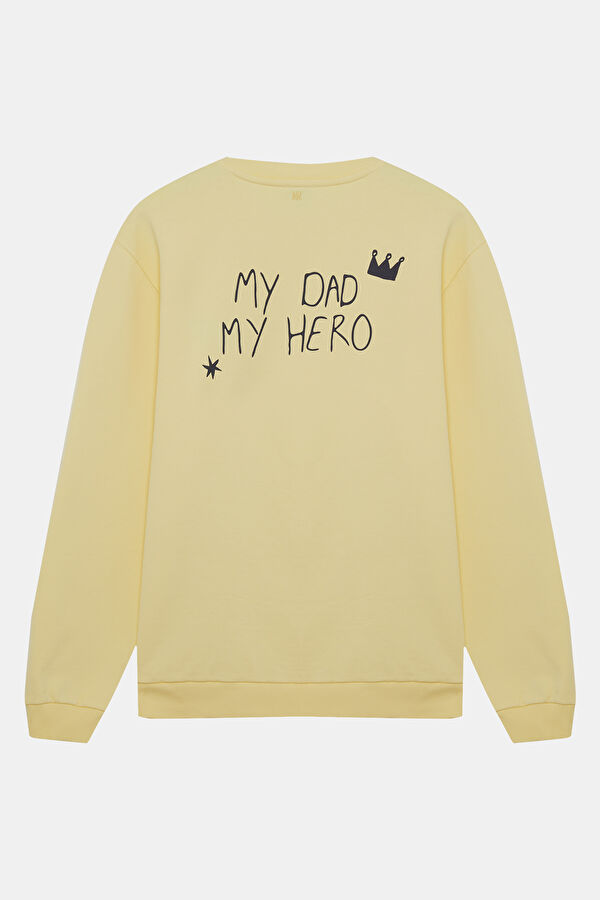 Yellow Crew Neck Men's Sweatshirt 2