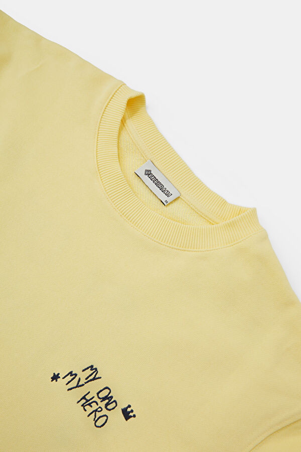 Yellow Crew Neck Men's Sweatshirt 3