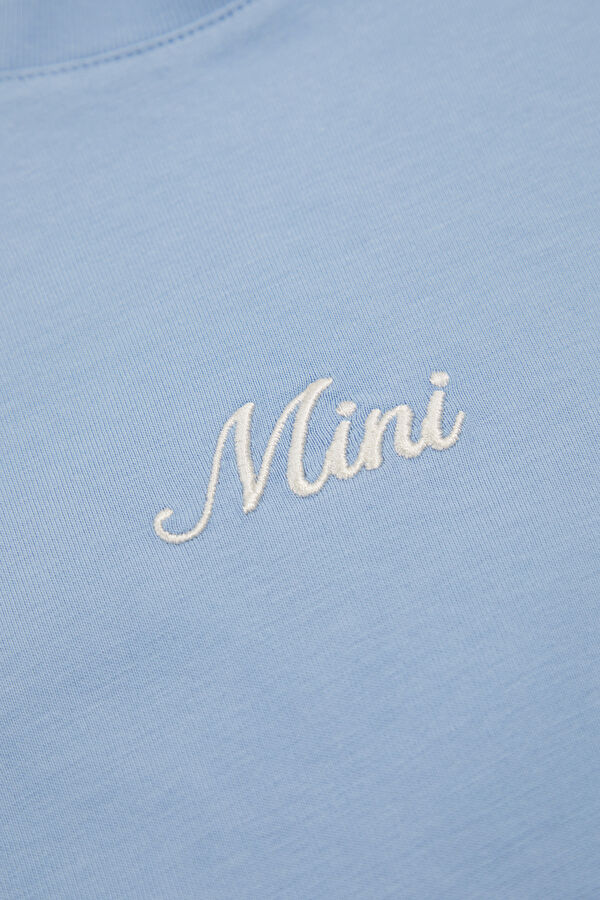 Blue Crew Neck Embroidered Children's T-Shirt 4
