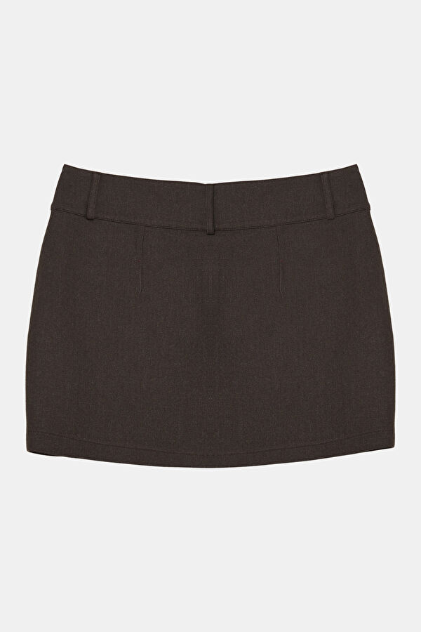 Brown Cotton-Viscose Women's Skirt 2