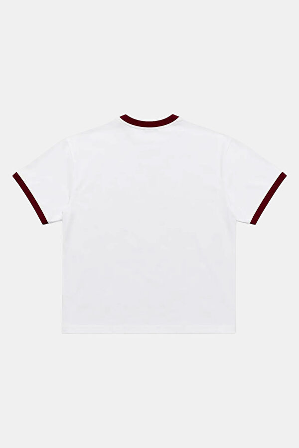 Beyaz Bisiklet Yaka Kadın T-Shirt 2