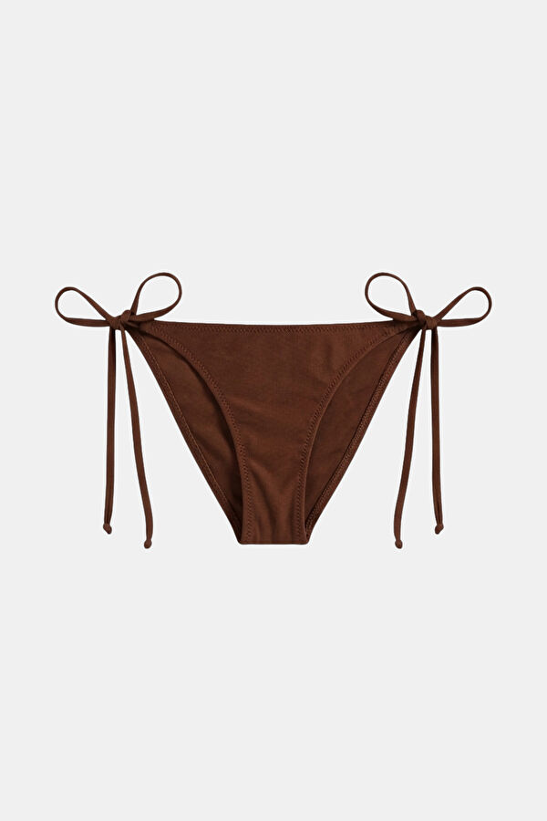 Burgundy Lace-Up Women's Bikini 3