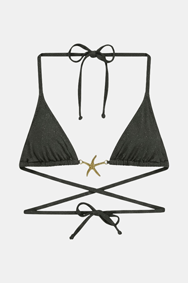 Anthracite Lace-Up Women's Bikini 2
