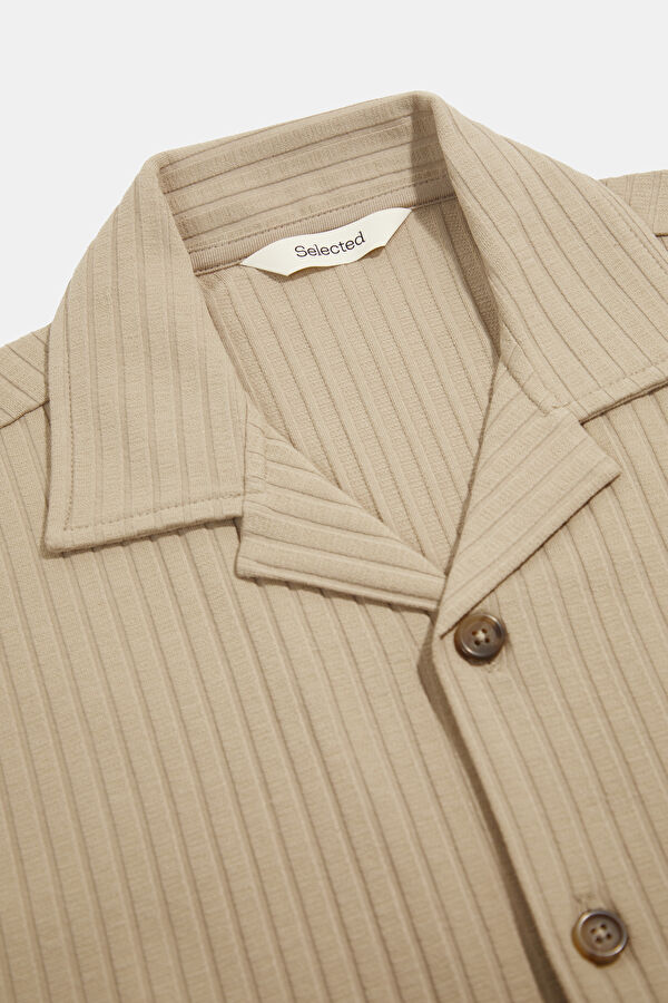 Beige Men's Shirt (Relaxed Fit) 3