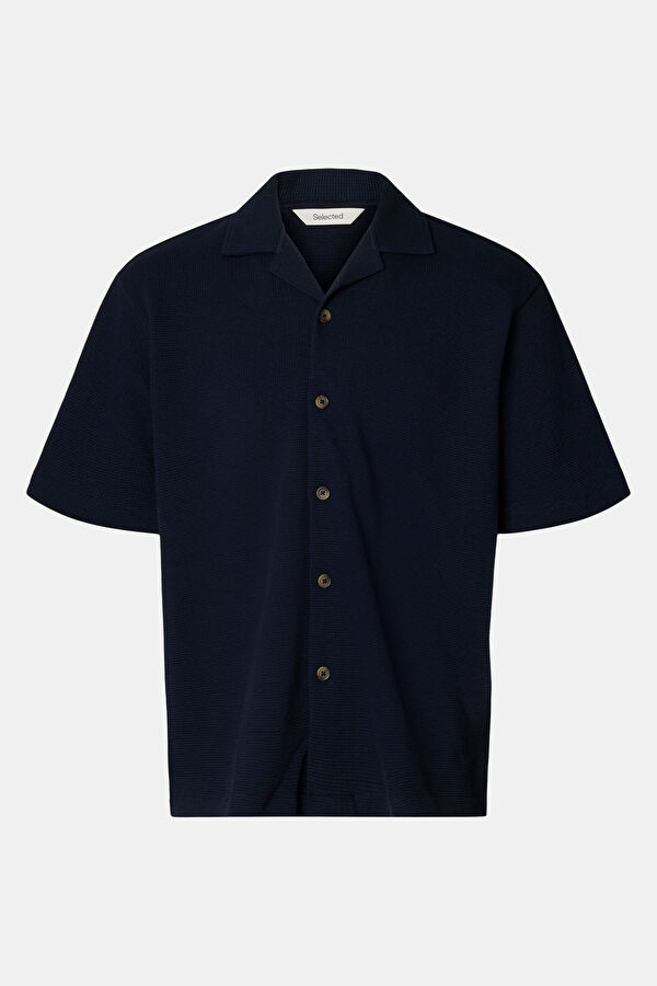 Navy Blue Men's Shirt (Relaxed Fit)