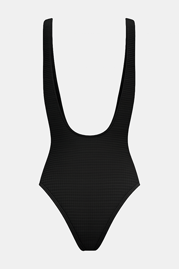 Black Lace-Up Women's Swimsuit 2