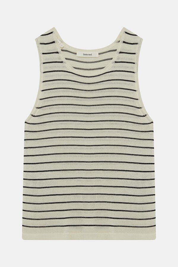 Cream Sleeveless Blouse for Women