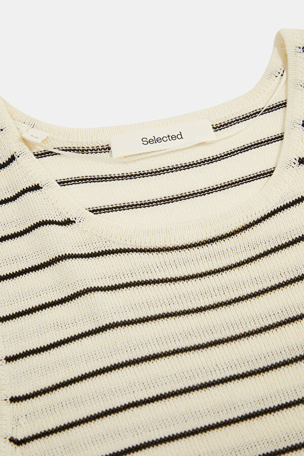 Cream Sleeveless Blouse for Women 3