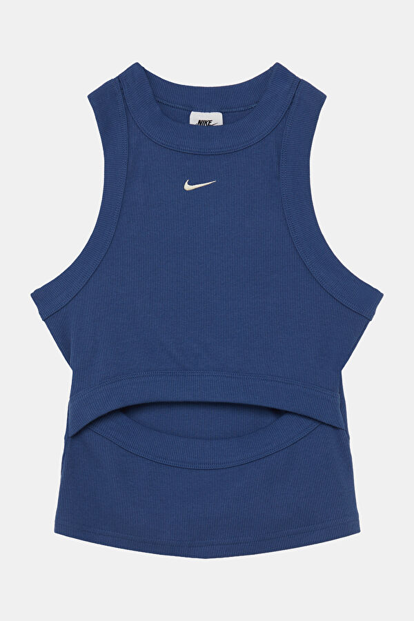 Blue Sleeveless Women's Blouse