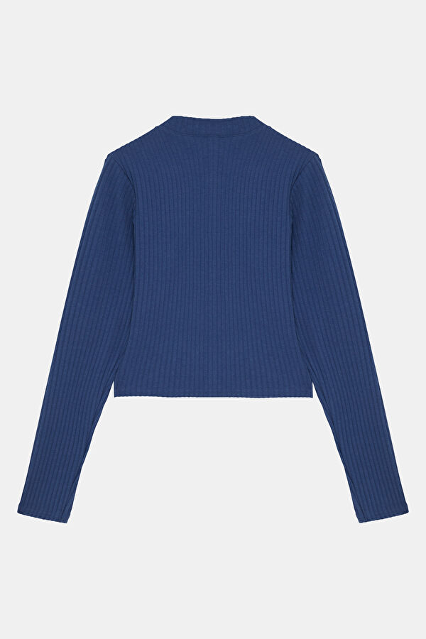 Blue Rayon Women's Cardigan 2