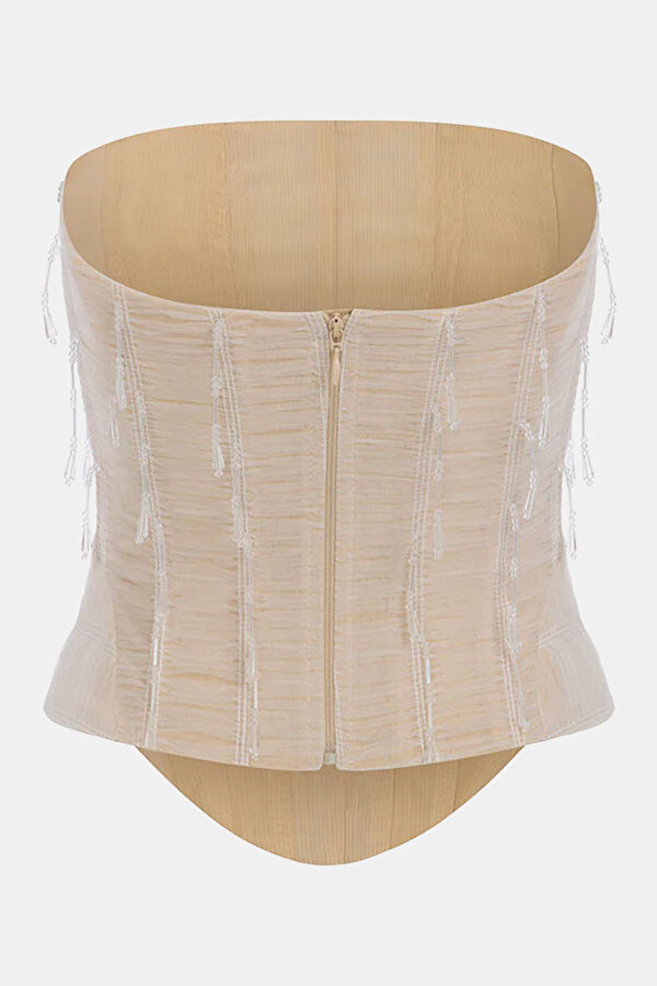 Aline White Sleeveless Women's Blouse 2
