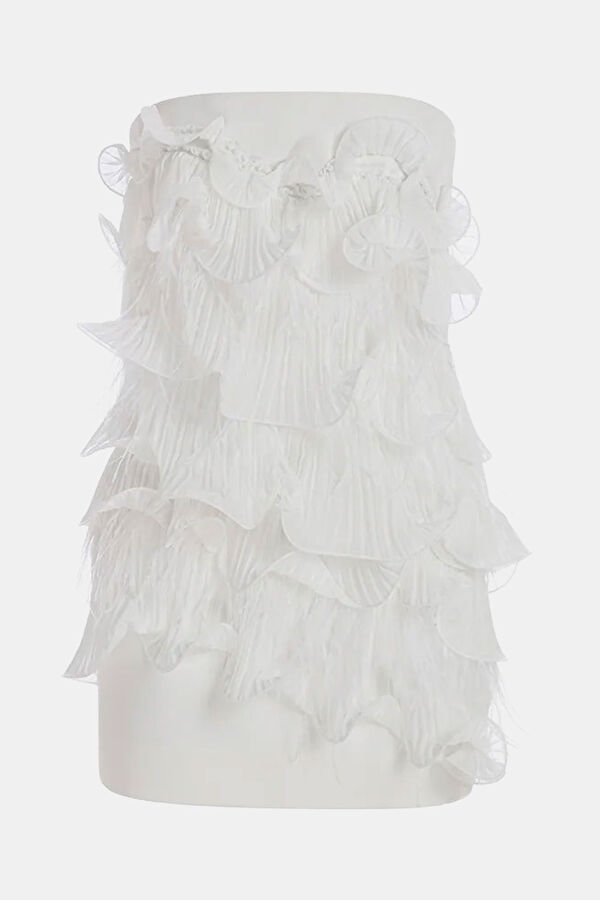 Lina White Tulle Mini Women's Dress