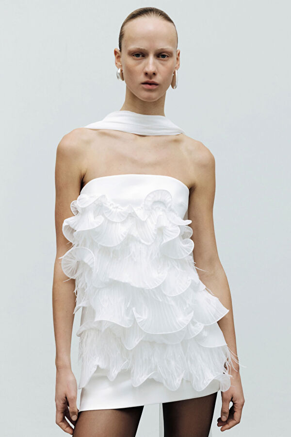 Lina White Tulle Mini Women's Dress 3
