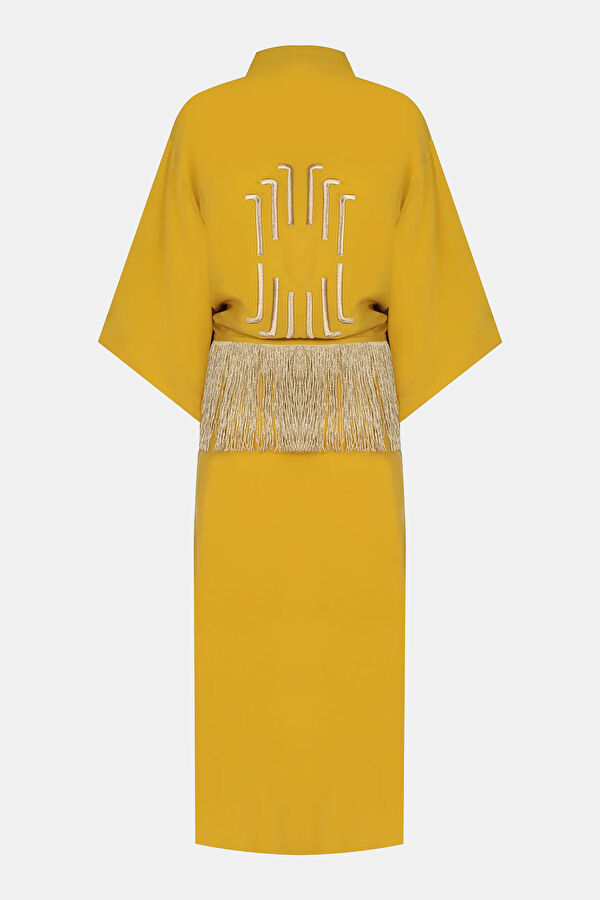 Mustard Cupro Women's Kaftan 2