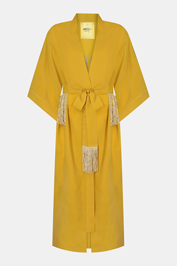 Mustard Cupro Women's Kaftan 3