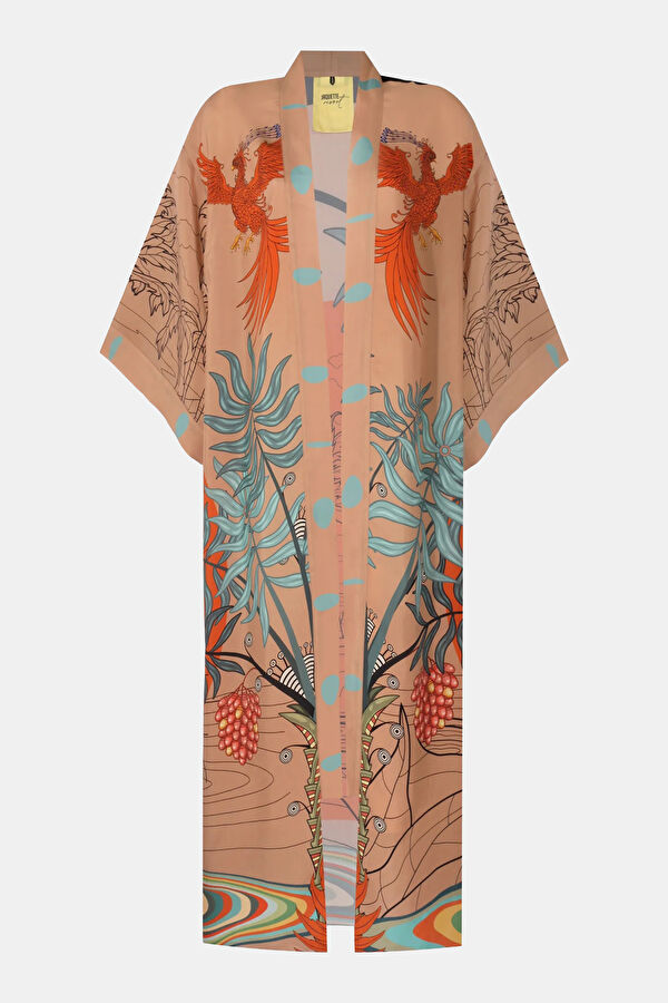 Multicolored Cupro Women's Kaftan