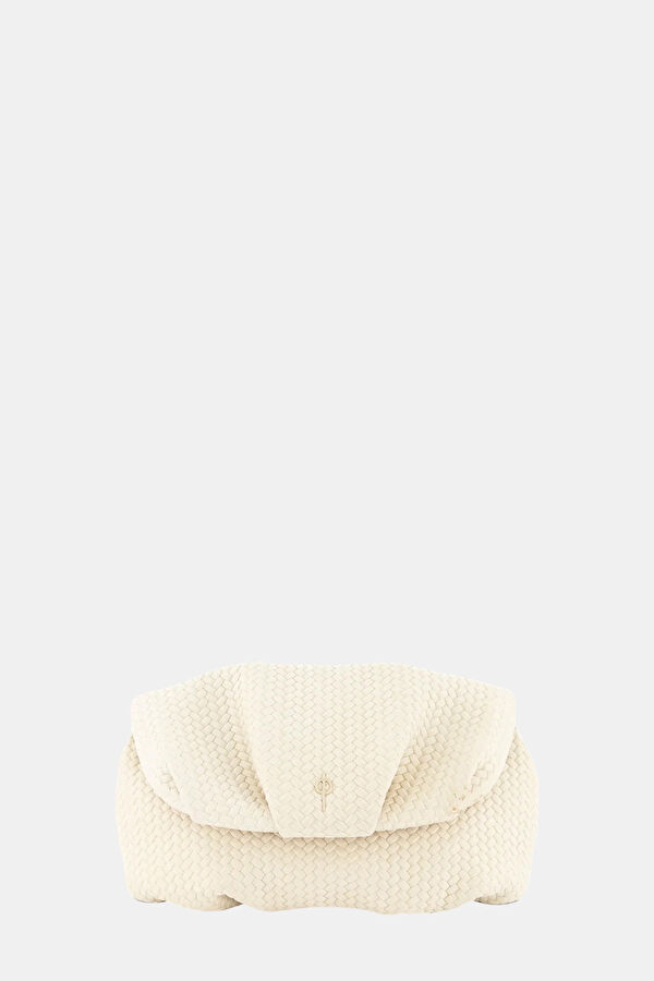 Leda Ecru Leather Bag