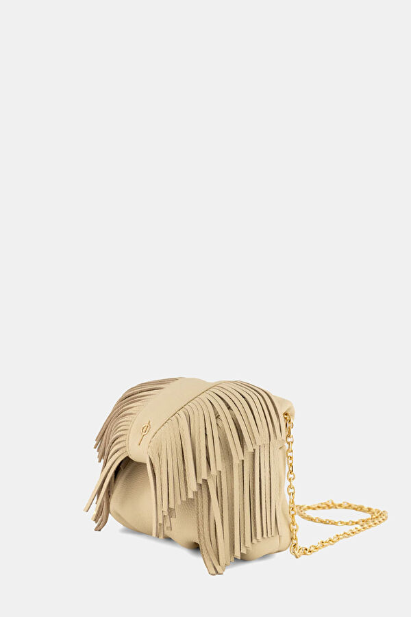 Fringe Leda Beige Bag 2